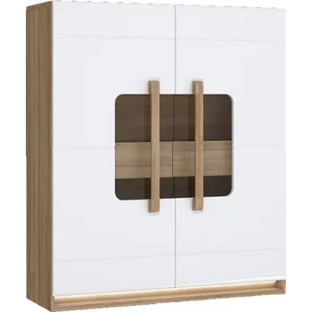 Knihovna Vitrína 120 Attention - Forte Bílá 119.9x139.6 cm