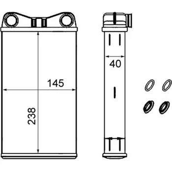 Výměník tepla, vnitřní vytápění MAHLE AH 239 000S