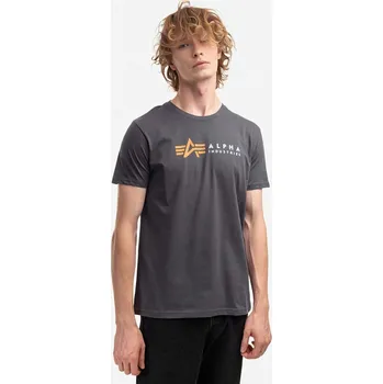 Bavlněné tričko Alpha Industries 118502.136 šedá 90X, vel. L