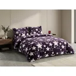 Mikroplyšové povlečení HVĚZDY fialové Rozměr povlečení: 2 ks 70 x 90 cm | 200 x 220 cm