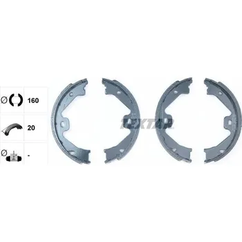 Brzdová čelist Sada brzdových čelistí, parkovací brzda TEXTAR 91060300