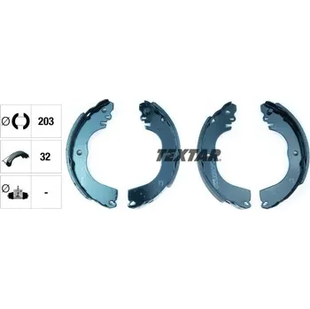 Brzdová čelist Sada brzdových čelistí TEXTAR 91082000