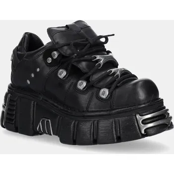 Pánská obuv Kožené tenisky New Rock M.120N.C26 černá 99X, EUR 36