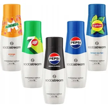 Výrobník sody Sirup do vody SodaStream Lipton Mirinda Pepsi 7up 5x440ml