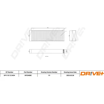 Ventilátor topení a klimatizace Filtr, vzduch v interiéru Dr!ve+ DP1110.12.0434