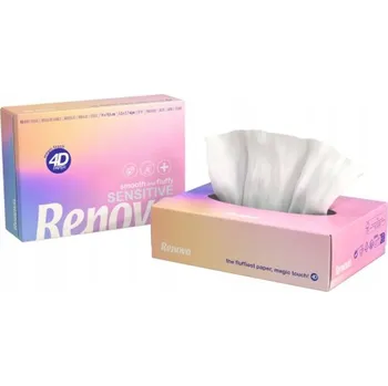 Papírový kapesník Hygienické kapesníčky bez vůně Renova 3 vrstvé, 46 ks