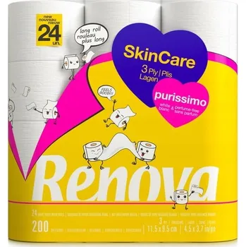 Toaletní papír Suchý toaletní papír bez vůně Renova 24 ks