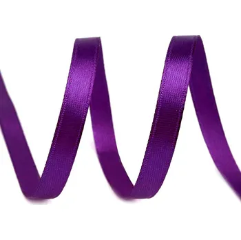 Stuha Atlasová stuha šíře 6 mm, střední, 35 fialová gerbera