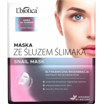 Pleťová maska L'BIOTICA Maska s hlemýždím slizem 23ml - Regenerace, Hydratace, Lifting