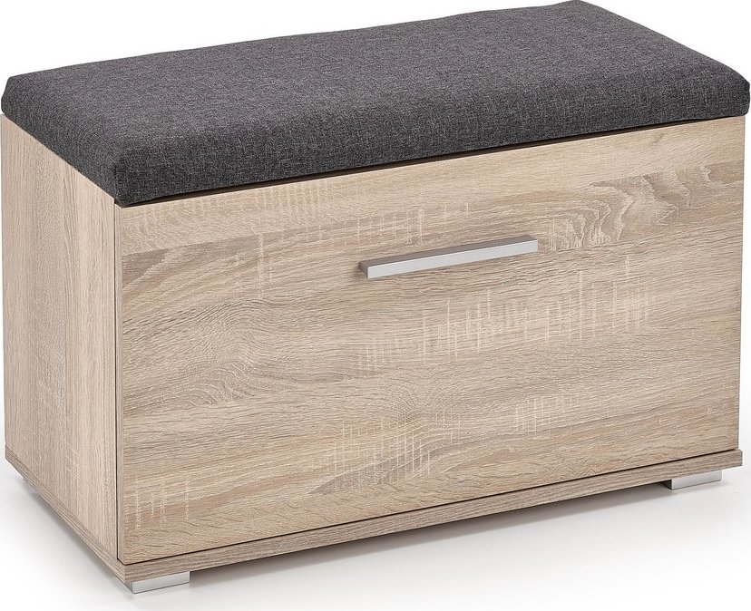 Halmar | Botník Lima ST2 bílý | Dub Sonoma | Předsíň | Látka, Deska | 70x32 | V-PL-LIMA-ST2
