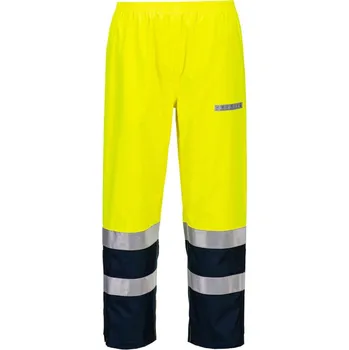 PORTWEST Kalhoty FR410 Bizflame Rain+ Hi-Vis Light Arc do pasu, reflexní POR-FR410YNRXXXL 3XL Žlutá/navy
