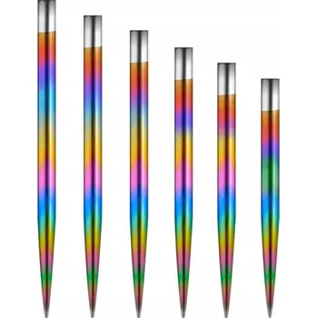 Hroty pro steel šipky Mission Glide Rainbow 38 mm