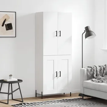přebalovací pult a komoda Skříň highboard bílá 69,5 x 34 x 180 cm kompozitní dřevo Bílá3195795