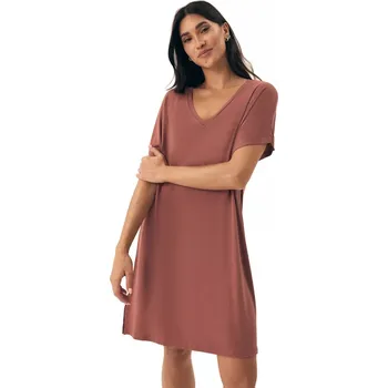 Dámská noční košilka 43041 Noves brown - HENDERSON hnědá XL