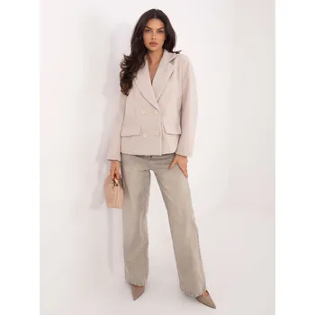 Dámské sako Dámský světle béžový sako RUE PARIS kaki | krémová 3503161