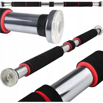 HRAZDA NA CVIČENÍ SHYBOVÁNÍ NASTAVITELNÝ 62-100cm ROZPĚRNÝ DO DVEŘÍ ZÁRUBNĚ