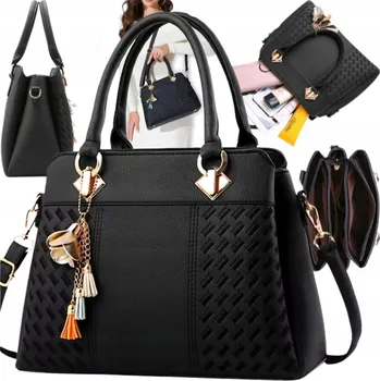 Kabelka Dámská kožená kabelka černá