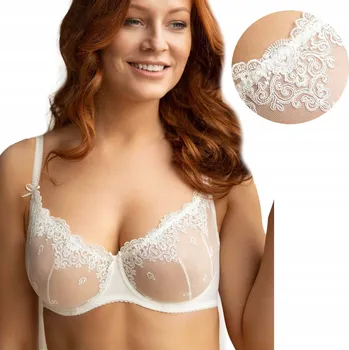 Podprsenka Podprsenka balkonetka měkká s kosticemi bílá sexy soft Kleo 75D