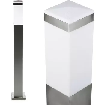 Dekorativní svítidlo Interlook LLF-90CM | Stojací zahradní lampa, čtvercový sloupek pro žárovku E27 | Napájení 230V, nerez | nerezová ocel, 90 cm