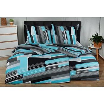 Povlečení Bavlněné povlečení BASIC prodloužené MADALA tyrkysové