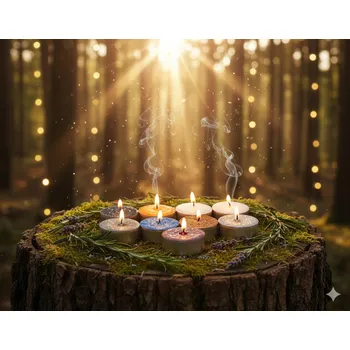 Svíčka Sada 9 rituálních svíček k ukončení devítiletého cyklu