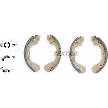 Brzdová čelist Sada brzdových čelistí TEXTAR 91065000