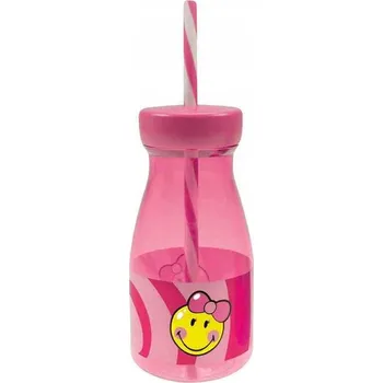 Láhev Láhev se slámkou pro dívku Smiley Kid