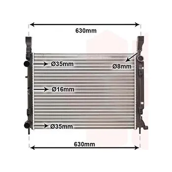 Motor automobilu Chladič, chlazení motoru VAN WEZEL 43002469