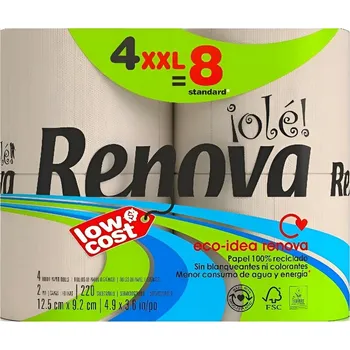 Toaletní papír Suchý toaletní papír bez vůně Renova 4 ks