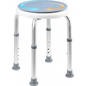 OTOČNÁ SPRCHOVÁ ŽIDLE O 360° S PROTISKLUZOVÝM SEDADLEM PRO SENIORY A OSOBY SE ZDRAVOTNÍM POSTIŽENÍM