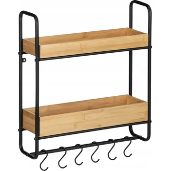 Obývací pokoj Kovová police Wenko 48 x 15 cm černá