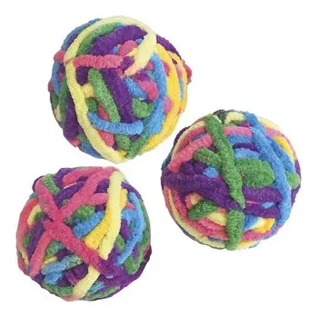 Hračka pro kočku Nobby TOYBOX hračka kočky Vlněná koule 6 cm 20 ks