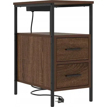 Noční stolek VidaXL Noční skříňka Hnědý dub 30 x 48 x 61 cm Kompozitní dřevo