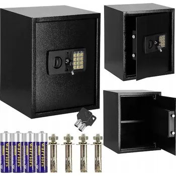 Trezor Sejf na dokumenty Springos s elektronickým zámkem, černý, 1 police