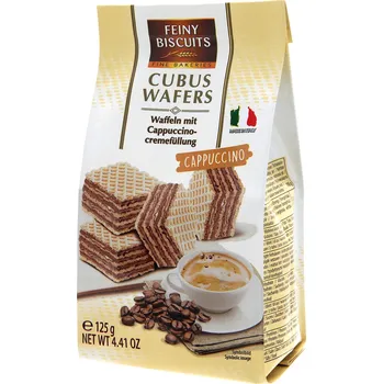 Cukrovinka Feiny Biscuits Biscuits Vaflové oplatky s cappuccino-krémovou náplní 125g - originál z Německa
