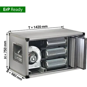 Příslušenství pro digestoř G.Gastro Systém čištění odpadního vzduchu 4600 m³ - s předfiltrem a filtrem s aktivním uhlím