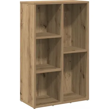 Knihovna Regál na knihy dub artisan 50 x 25 x 80 cm s 5 přihrádkami
