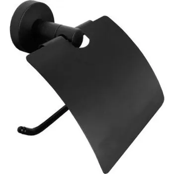 CONCEPT 100 držák toaletního papíru s krytem, nástěnný, černá