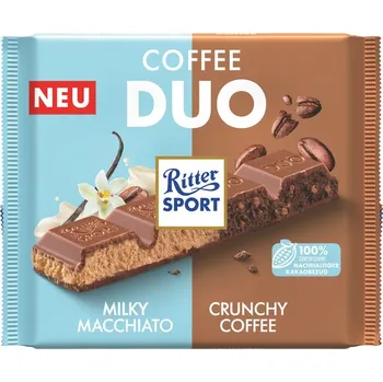 Cukrovinka Ritter Sport Coffee Duo mléčná Čokoláda káva 218g