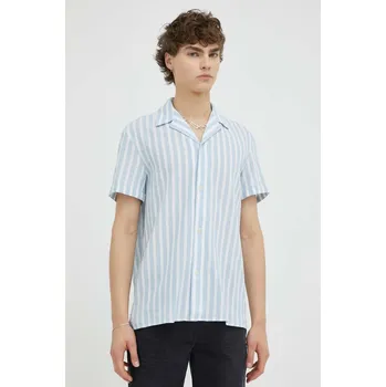 Pánská košile Košile s příměsí lnu Drykorn 47217.144054.3900 modrá 55X, vel. S