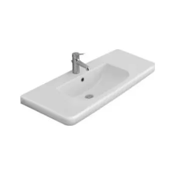 CONCEPT umyvadlo 100 cm s otvorem pro baterii a přepadem, alpská bílá