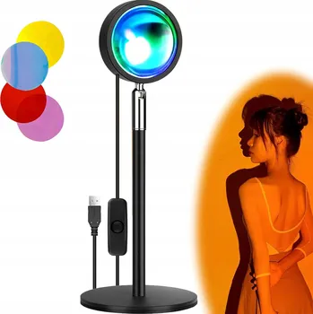 Lampička Lampa Západ Slunce Lampička Sunset Lamp Projektor Východ - Imitující Slunce