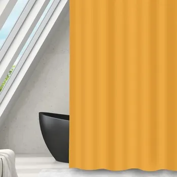 Sprchový závěs MSV sprchový závěs ROMANA, žlutý, průsvitný,180 x 180 cm, PEVA