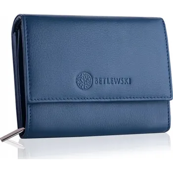 Peněženka Betlewski dámská peněženka z pravé kůže – modrá