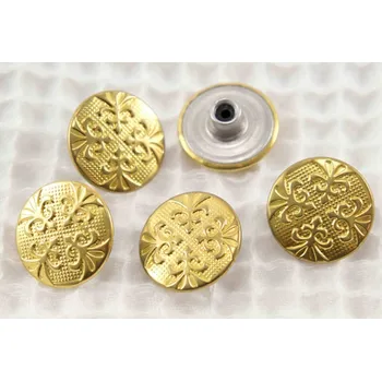 Knoflík Narážecí knoflík s erby - zlatý - průměr 2 cm