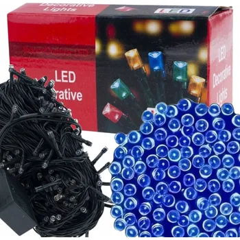 Vánoční dekorace LED SVĚTÝLKA 100 LED MODRÁ - 8M - DEKORATIVNÍ OSVĚTLENÍ