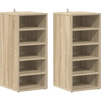 Botník dub sonoma, 31,5 x 35 x 70 cm, 5 přihrádek