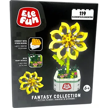 ostatní stavebnice Elefun Fantasy Collection Květina v květináči žluté Stavebnice 119 dílů