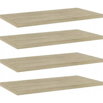 police Police na knihy dub sonoma 40 x 20 x 1,5 cm, 4 ks