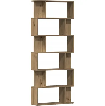 Knihovna Regál na knihy dub artisan 80 x 24 x 192 cm, 6-úrovňový